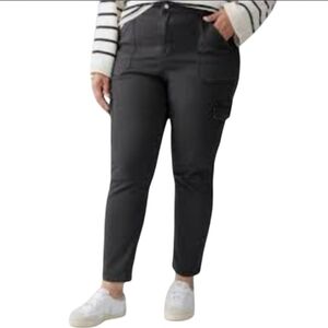 NWT Sanctuary Black Sculped Hayden Cargo Slim Straight Pants Size 20W